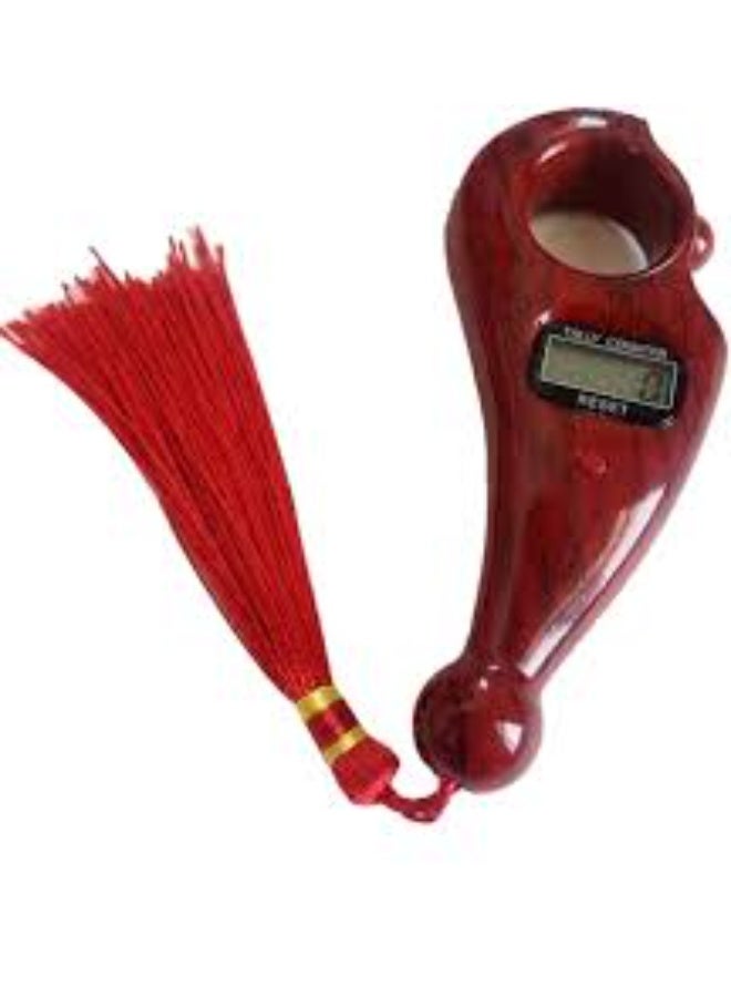 Star Beja Digital Tasbih Tally Counter Dark Red - Image 3